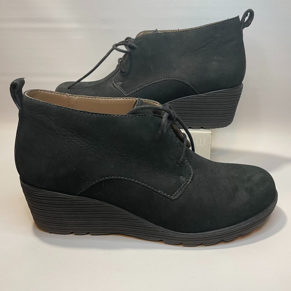Dansko Cadee Nubuck Wedge Heel Black EU 39 US 8.5